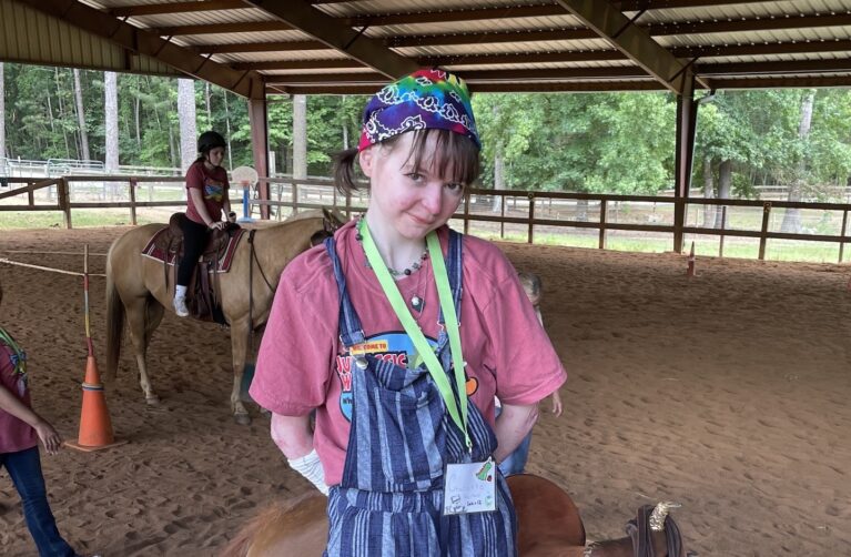 Charlotte Brown at horse stable.