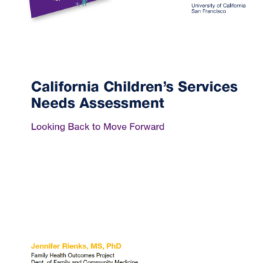 Cover of needs assessment