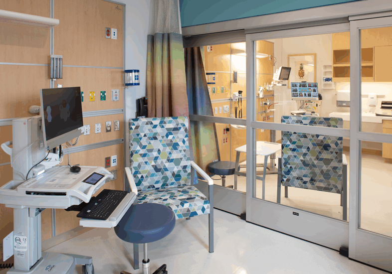 Inside the Bass Center Clinic.