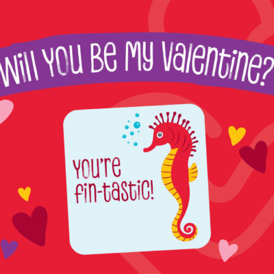 Seahorse Valentine - You're fin-tastic!