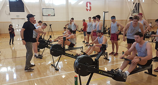 Stanford students exercising.
