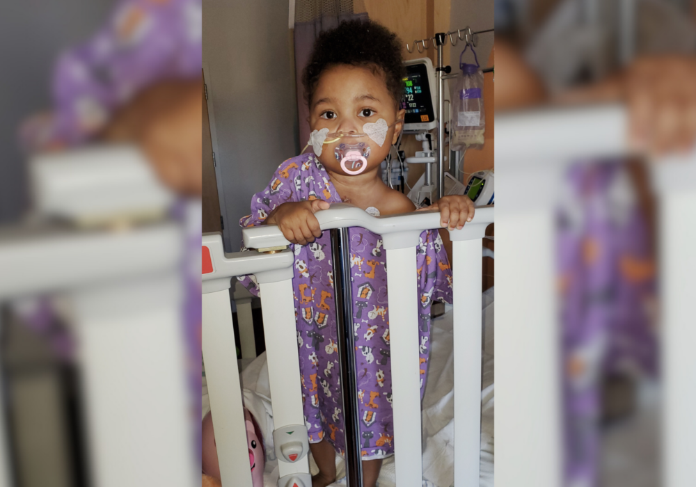 Santana in crib.