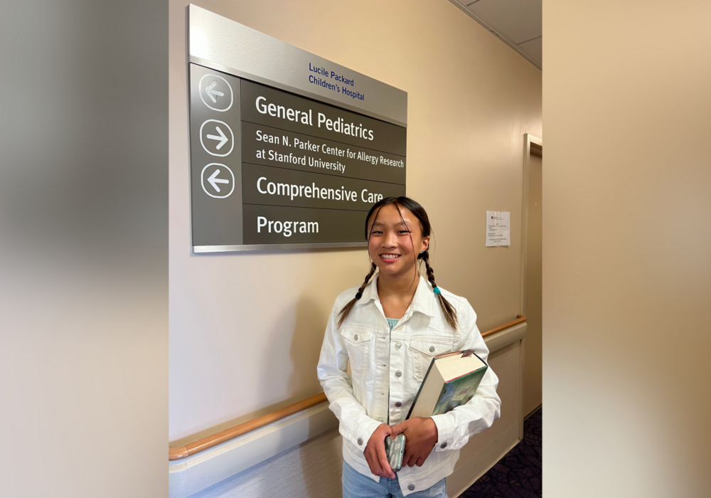Jocelyn at Lucile Packard Hospital.