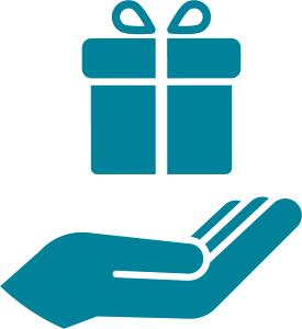 hand with gift small