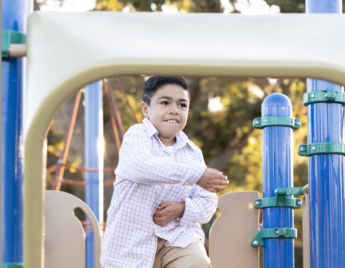 Aiden on slide.