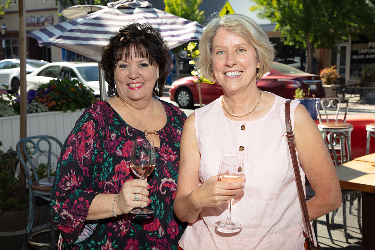 Laurel Lagenaur (right) and friend at dinner held for hospital’s NICU nurses.