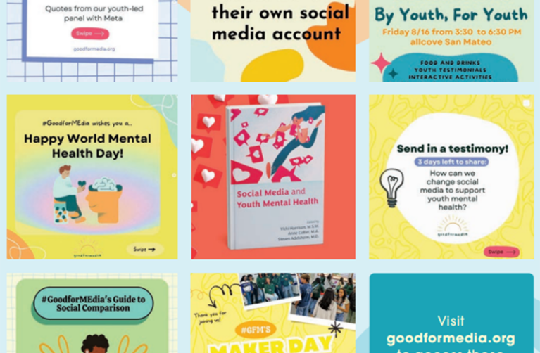 Collection of #GoodforMEdia program social media posts.