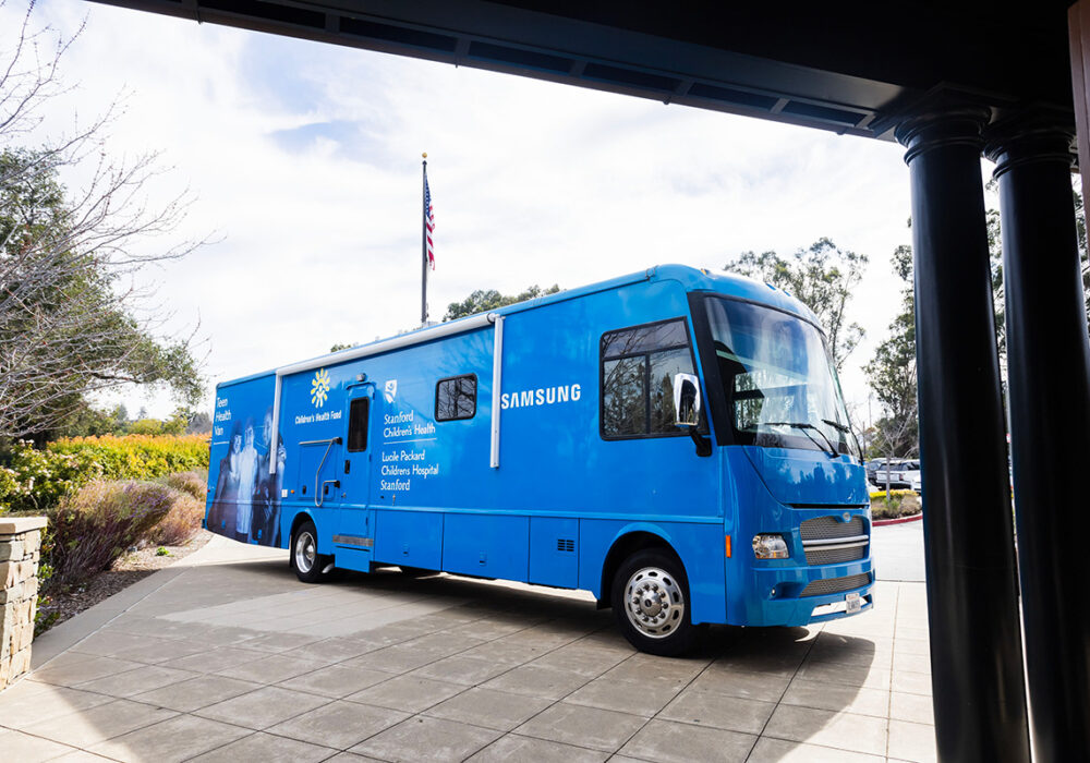 The teen van parked outside lunch and learn.