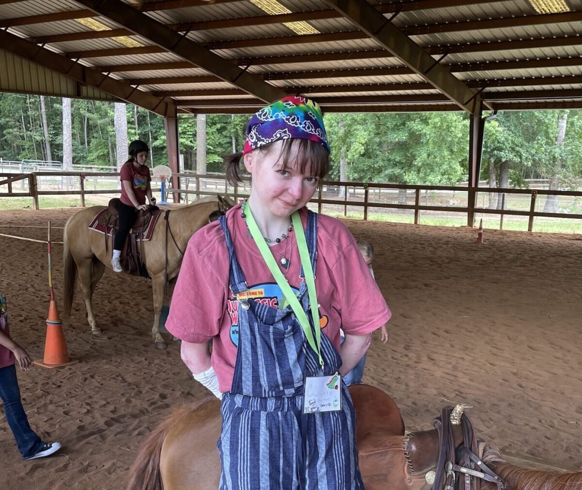 Charlotte Brown at horse stable.