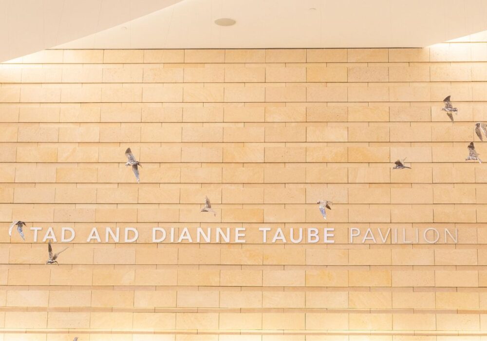 Signage on a wall at Lucile Packard Children's Hospital Stanford.