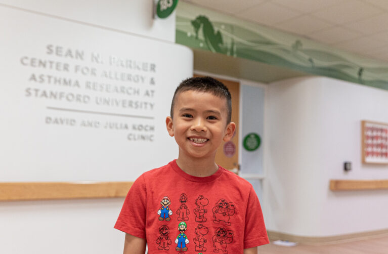 Young allergy patient