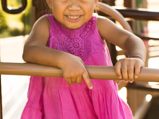 4-year-old patient smiling